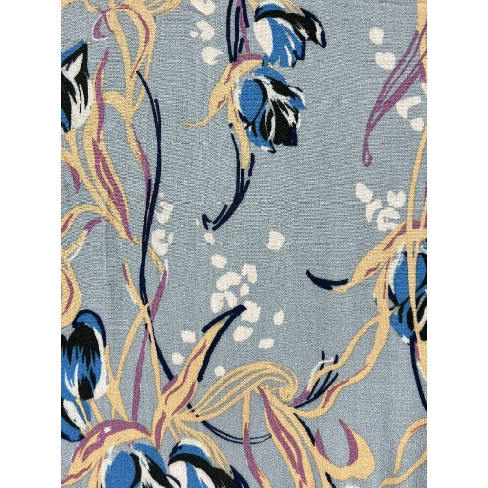 Free People Floral Blouse Top Medium M Gray Blue Pink Women Boho Babydoll VGUC - Picture 6 of 8